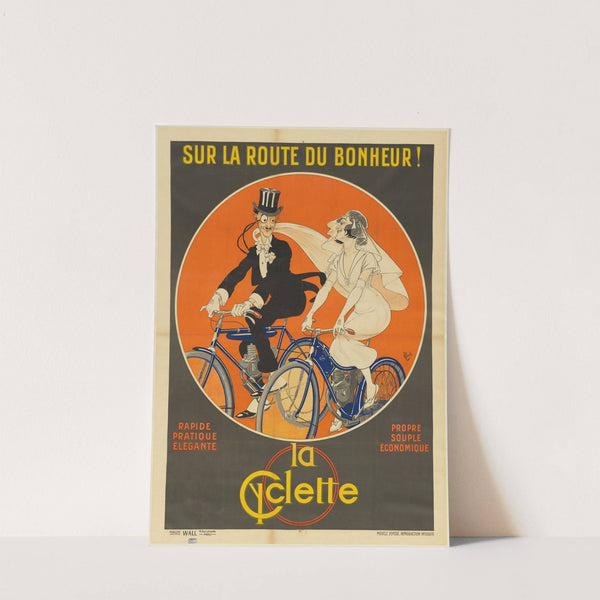 Sur la route du bonheur! La Cyclette (1909) by Mich (Michel Liebeaux)