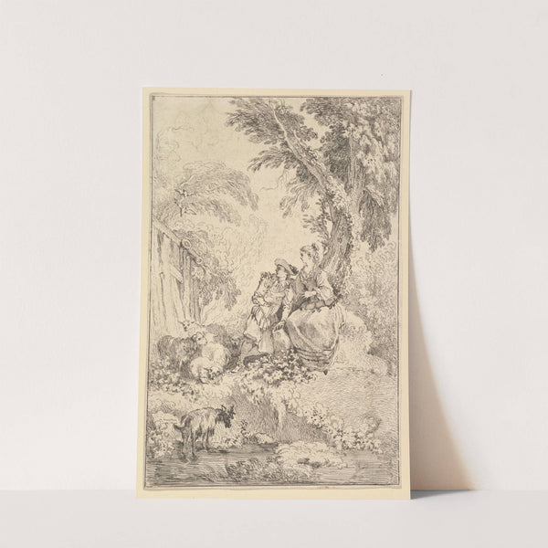 Surprised Young Couple Under a Tree (1730–70) by François Boucher