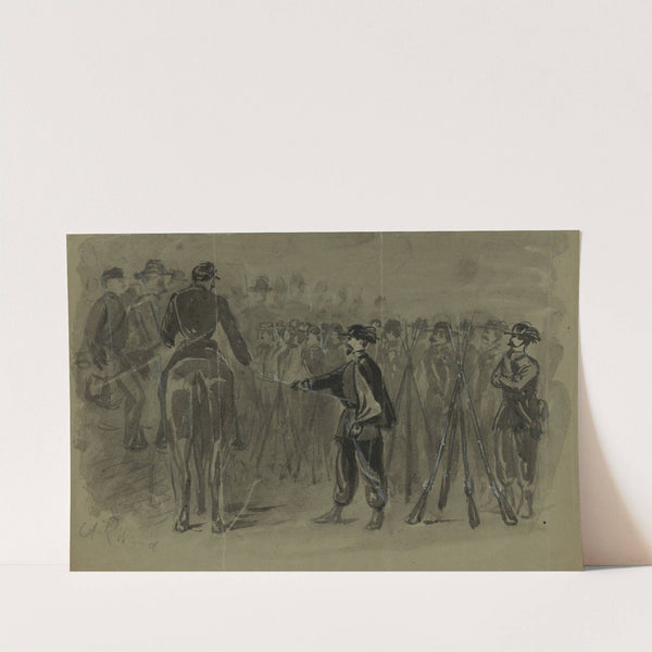 Surrender of the revolting Garibaldi Guards to the U.S. Cavalry by Alfred Rudolph Waud