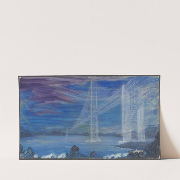 Suspension Bridge over Sea, Violet Sky (1934-1943)