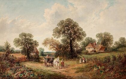 Sussex Landscape (Rural Scene with Hay Cart) — size preview