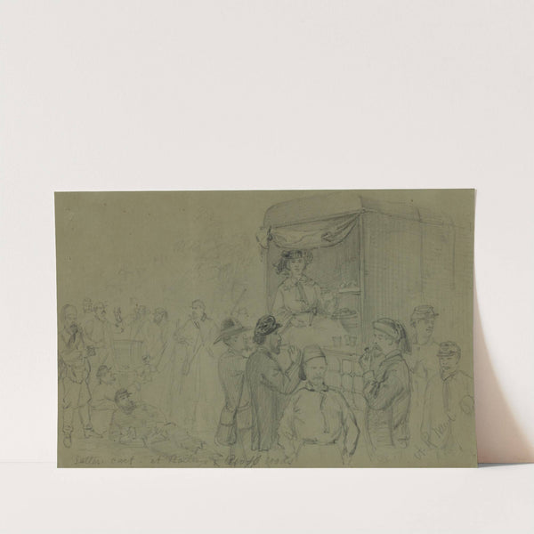 Sutler cart. at Baileys Cross roads by Alfred Rudolph Waud