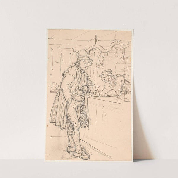 Svensk bondekarl hos købmanden by Wilhelm Marstrand