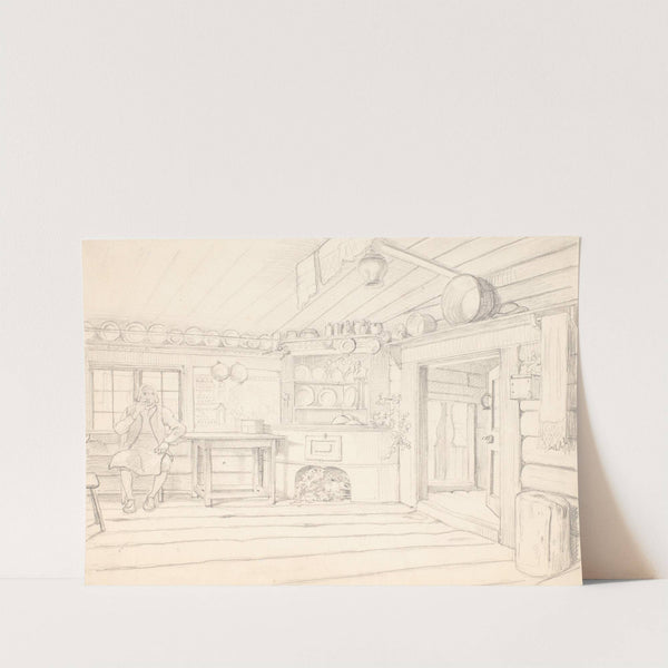 Svensk bondestue by Wilhelm Marstrand