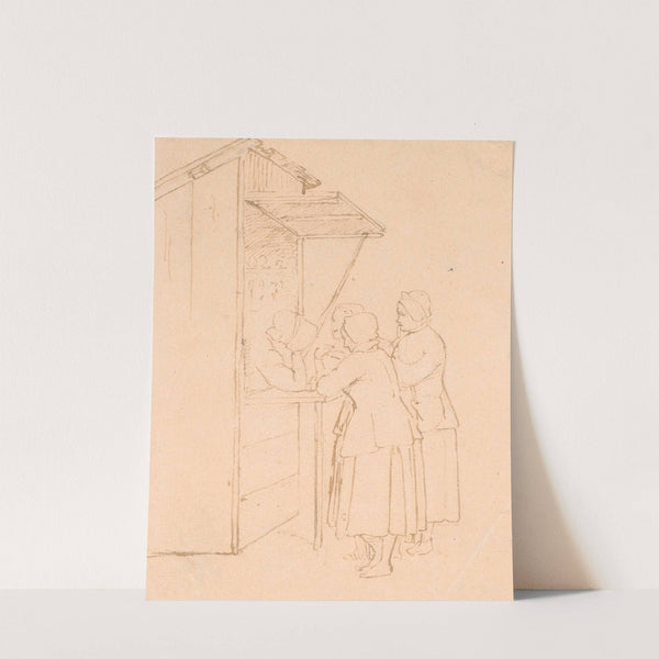 Svenske bondekoner ved en handelsbod by Wilhelm Marstrand