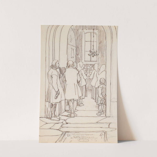 Svenske bønder til gudstjeneste by Wilhelm Marstrand