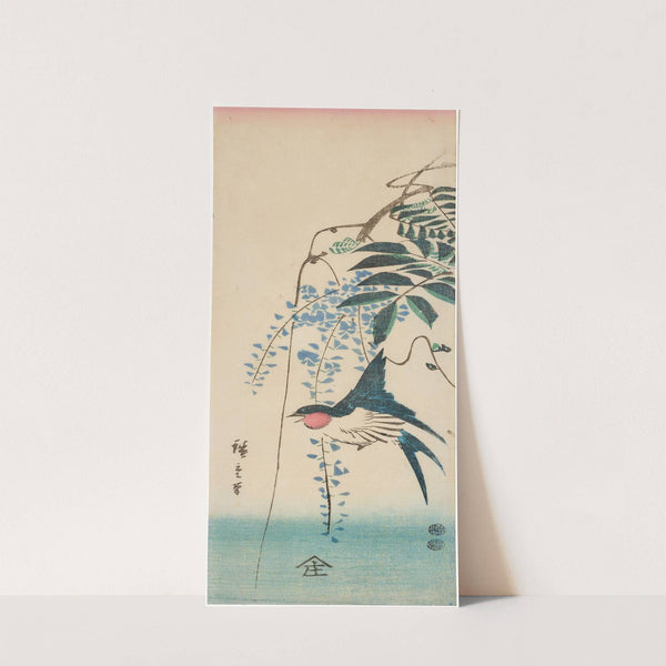 Swallow and Wisteria (circa 1847-52) by Utagawa Hiroshige