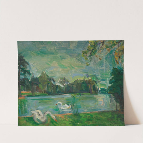 Swans on a Lake (1938) by Franciszek Bartoszek