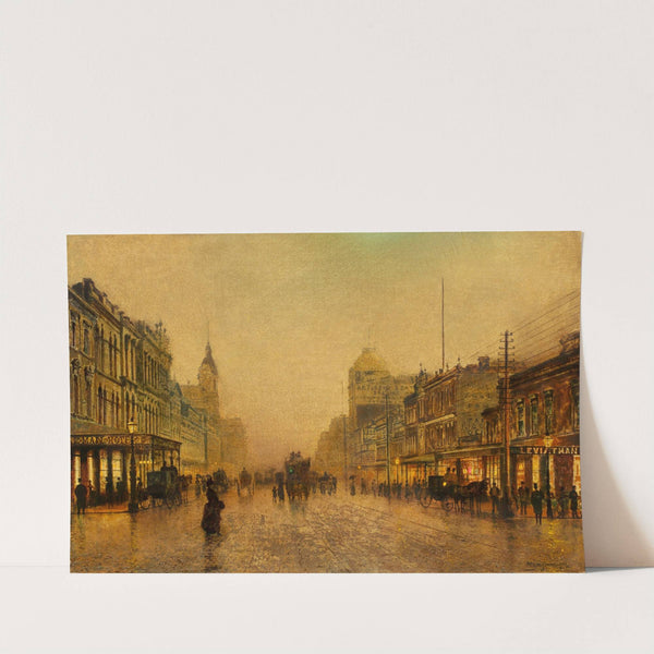 Swanston Street, Melbourne by John Atkinson Grimshaw