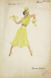 Swing It: Mame. Green gown, green gloves, green pumps, & green hat (1934-1943)