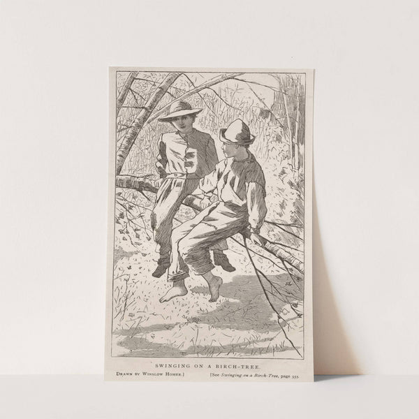 Swinging in a Birch Tree (1867) by Winslow Homer