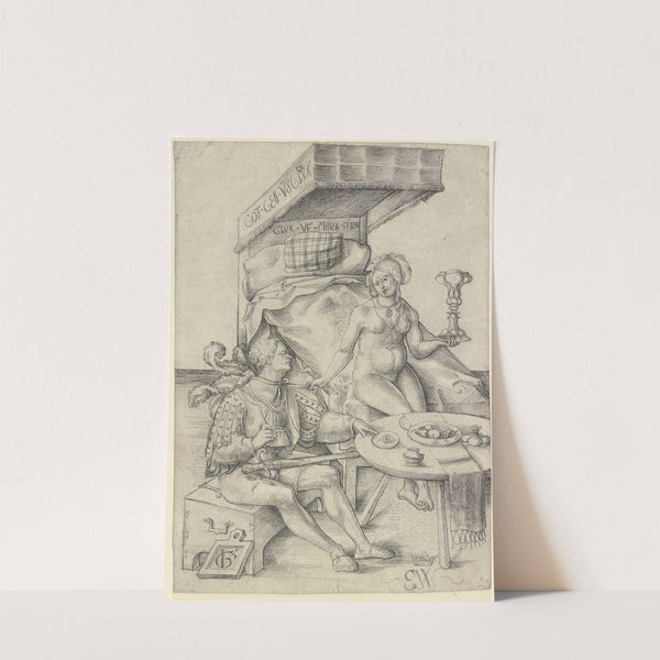 Swiss mercenary with a prostitute (ca 1510) by Urs Graf
