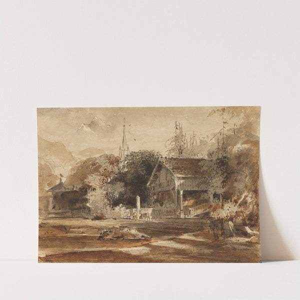 Swiss village view by Friedrich Salathé