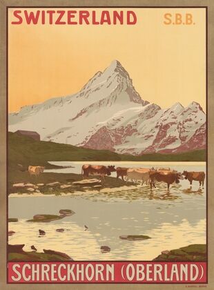 Switzerland – S.B.B. – Schreckhorn (Oberland) (1904)
