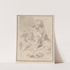 Sybil holding a book with a child at left (1775) by Giuseppe Canale