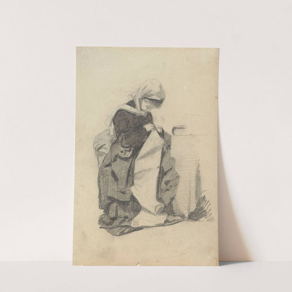 Syende småjente by Christian Krohg