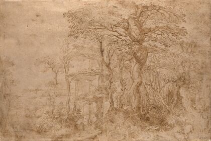 Sylvan Landscape with Five Bears (1554)