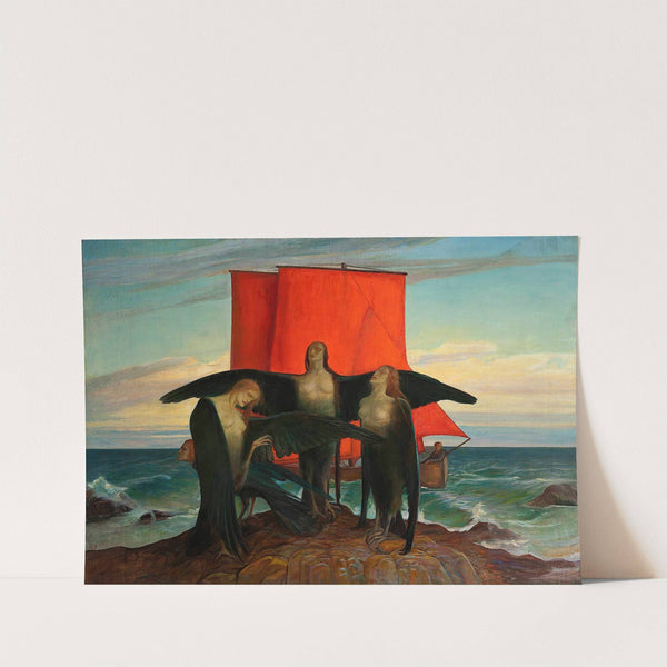 Symbolic scene against the sea by Anna Berent
