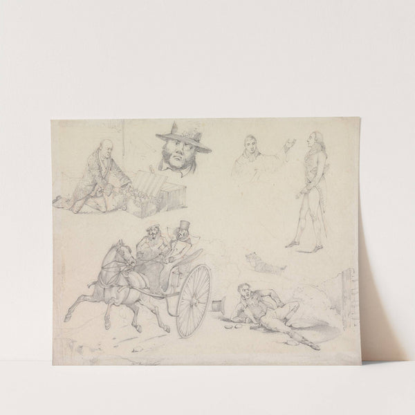 Symptoms: of a Great One, of a Fine One, of a Queer One, of a Save All, of a View on Brighton Cliff, of Just Got Over a Gate, (between 1822 and 1827) by Henry Thomas Alken