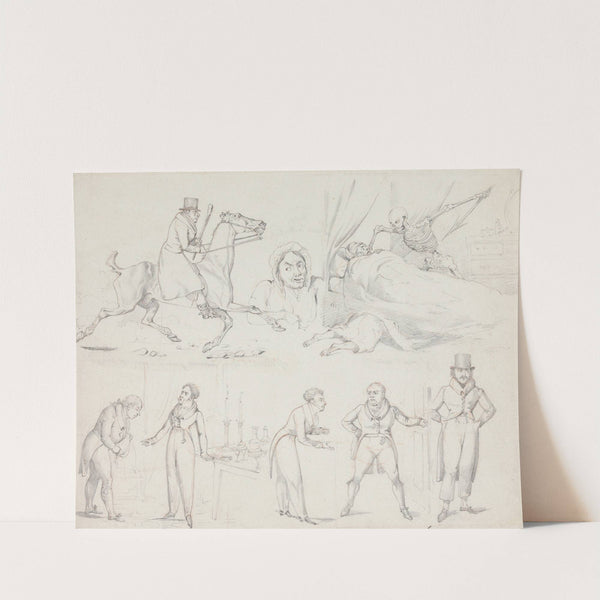 Symptoms: of Can’t Wait, of Come-to Ther Glass, of Blood & Bone-Going Against Time, of the Reduced List, of Out of Cash…1818-1822 by Henry Thomas Alken