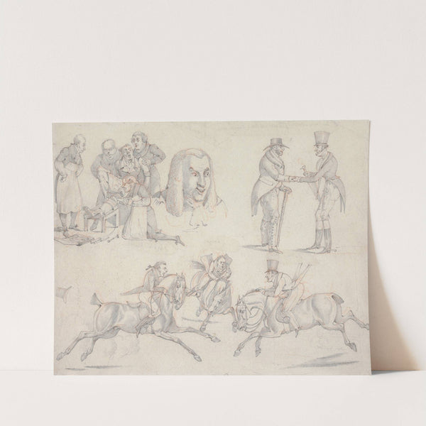 Symptoms: of How Do You Do, of I Should Not Have Known You, of My Lud, Of Easing a Patient, of a Loose Rein, of Wokey, of Tight in Hand (between 1818 and 1822) by Henry Thomas Alken