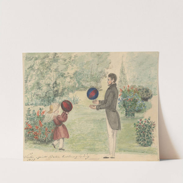 Syn Viktor so svojim učiteľom v Rusovciach by Henriette Odescalchi