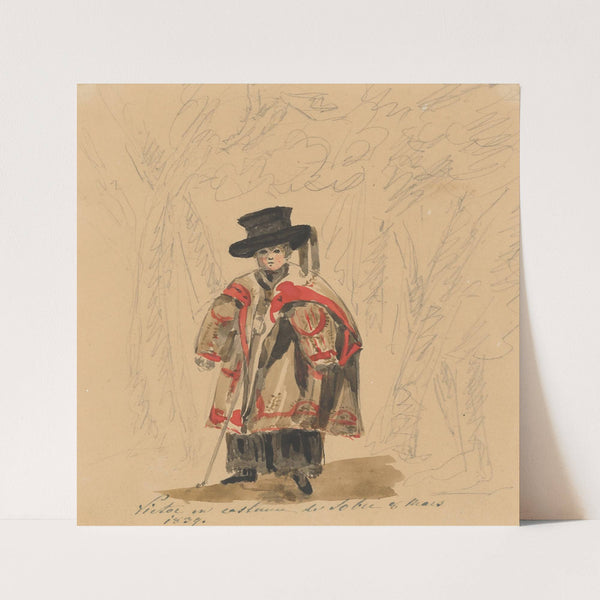 Syn Viktor v slovenskom kostýme (1839) by Henriette Odescalchi