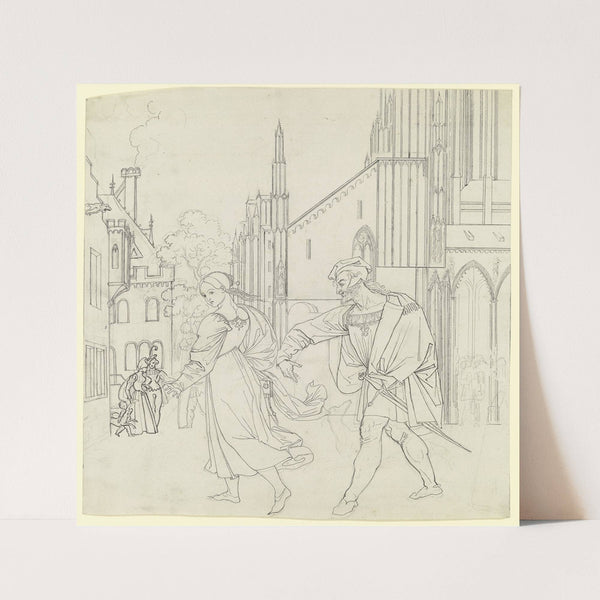 Szene am Ausgang der Kirche (1811) by Peter von Cornelius