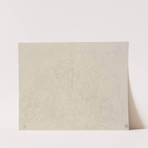 Szene aus der Christophoruslegende by Joseph von Führich