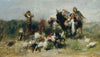 Szene aus Don Quichote (Kampf mit dem Geflügel)