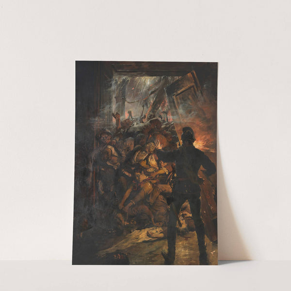 Szene vom Brand des Ringtheaters (1881) by Hans Temple