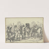 Szenen vom Pferdemarkt in Frankfurt am Main by Johann Heinrich Hasselhorst