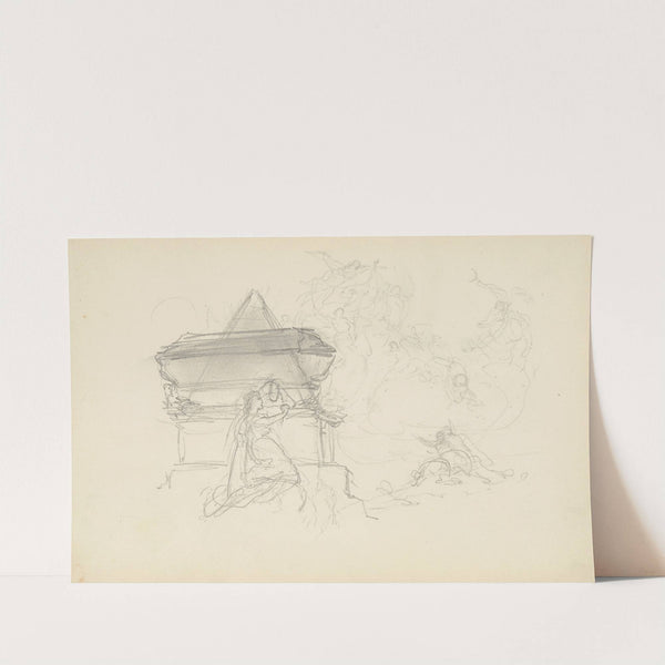 szkic do kompozycji przedstawiającej apoteozę króla Jana III Sobieskiego by Henryk Siemiradzki