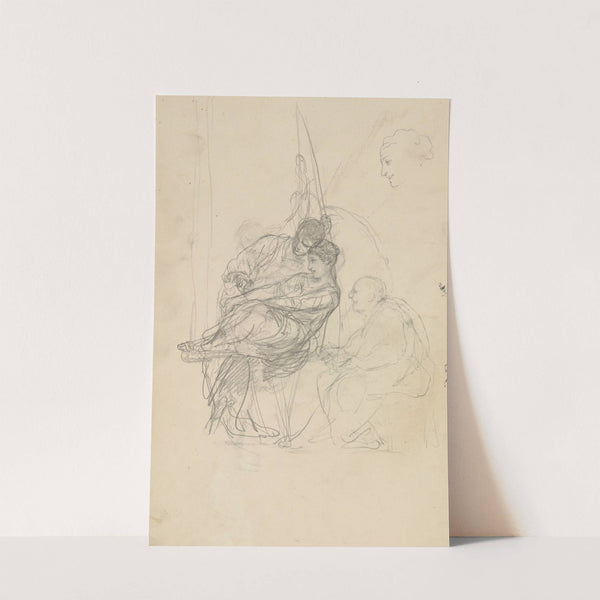 szkic do obrazu 'Noc w Pompejach. Świetlik' by Henryk Siemiradzki