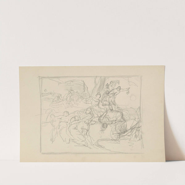 szkic do obrazu 'Stypa wojowników Światosława po bitwie pod Dorostołem w r. 781' z roku 1884 by Henryk Siemiradzki