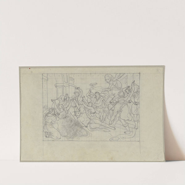 Szkic kompozycji 'Męczeństwo św. Marka' by Józef Simmler