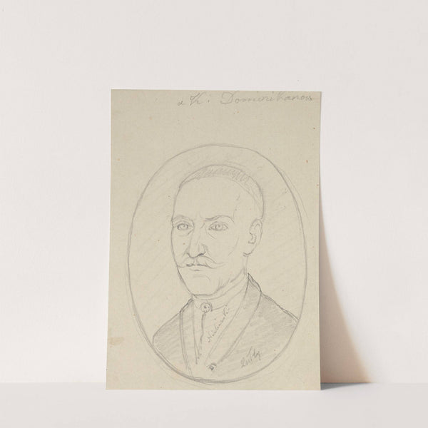 Szkic popiersia Stanisława Rysiewicza (zm. 1779), męża Klary z epitafium z kościoła Dominikanów w Krakowie by Stanisław Cercha