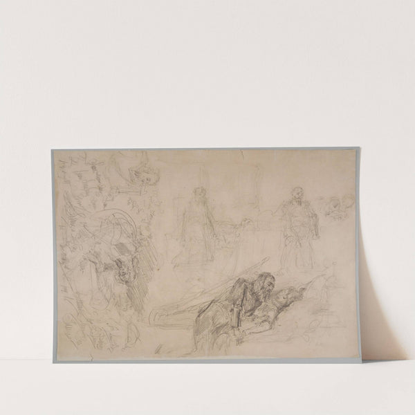 Szkice do obrazu ‘Śmierć Królowej Barbary’ (1888-1889) by Józef Mehoffer