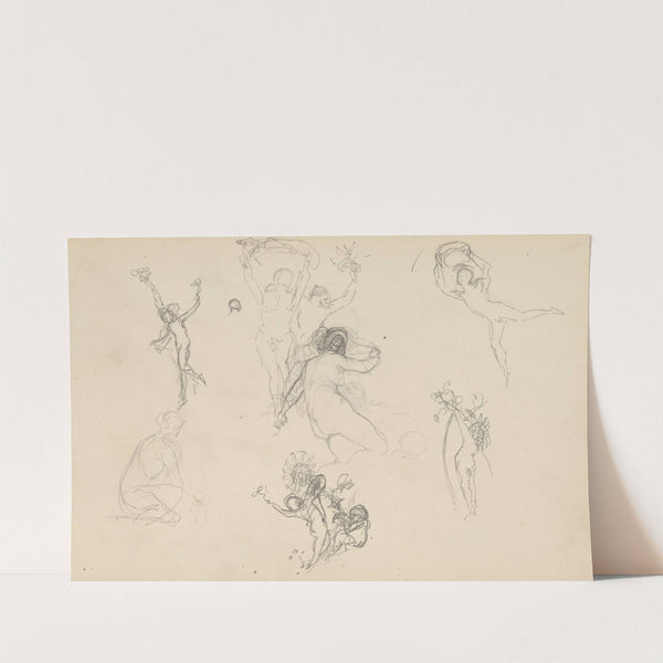 szkice do plafonu 'Andromeda' do pałacu J. Neczajewa-Malcewa w Petersburgu by Henryk Siemiradzki