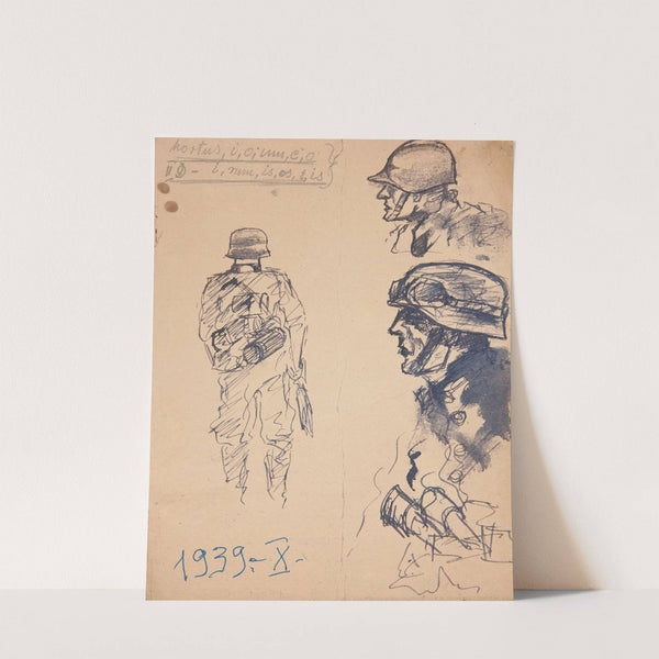 Szkice żołnierzy niemieckich by Marian Kopf