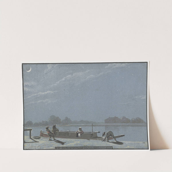 ‘t Aankomen der weesper schuit aan de Buiten Amstel (dagboek, 19 november) (1805 - 1808) by Christiaan Andriessen