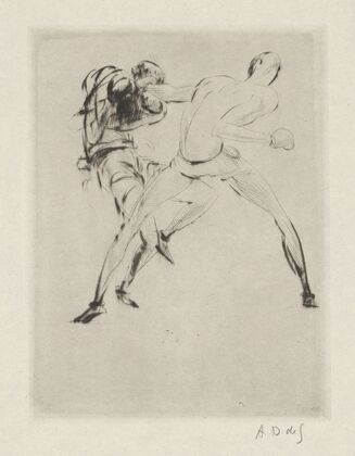 Tableau de la boxe, illustré de 29 gravures à l’eau-forte pl 1