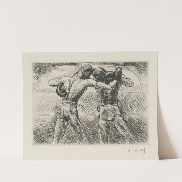 Tableau de la boxe, illustré de 29 gravures à l’eau-forte pl 12 (1923) by André Dunoyer de Segonzac