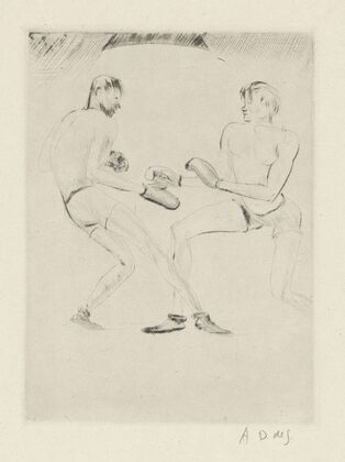 Tableau de la boxe, illustré de 29 gravures à l’eau-forte pl 14