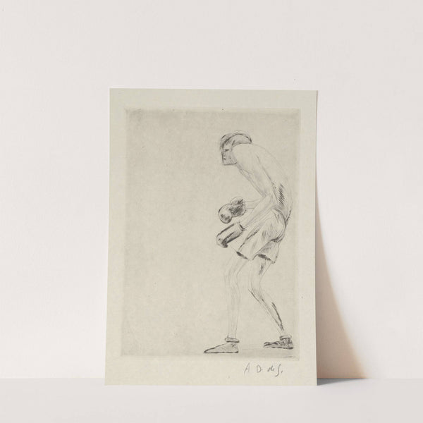 Tableau de la boxe, illustré de 29 gravures à l’eau-forte pl 15 (1923) by André Dunoyer de Segonzac