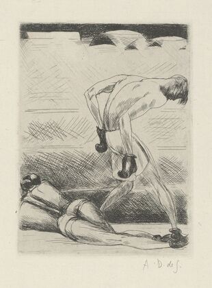 Tableau de la boxe, illustré de 29 gravures à l’eau-forte pl 47