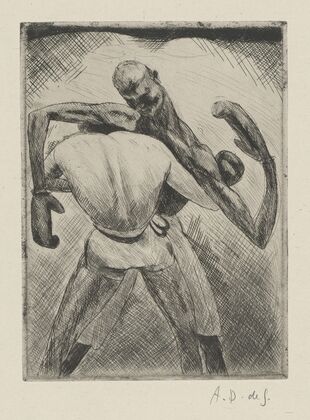 Tableau de la boxe, illustré de 29 gravures à l’eau-forte pl 5