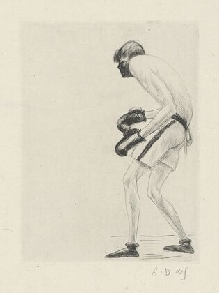 Tableau de la boxe, illustré de 29 gravures à l’eau-forte pl 50