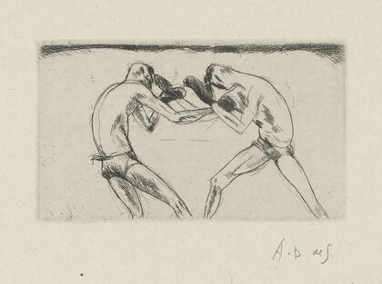 Tableau de la boxe, illustré de 29 gravures à l’eau-forte pl 55