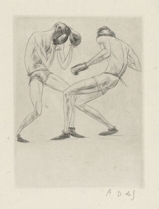 Tableau de la boxe, illustré de 29 gravures à l’eau-forte pl 56
